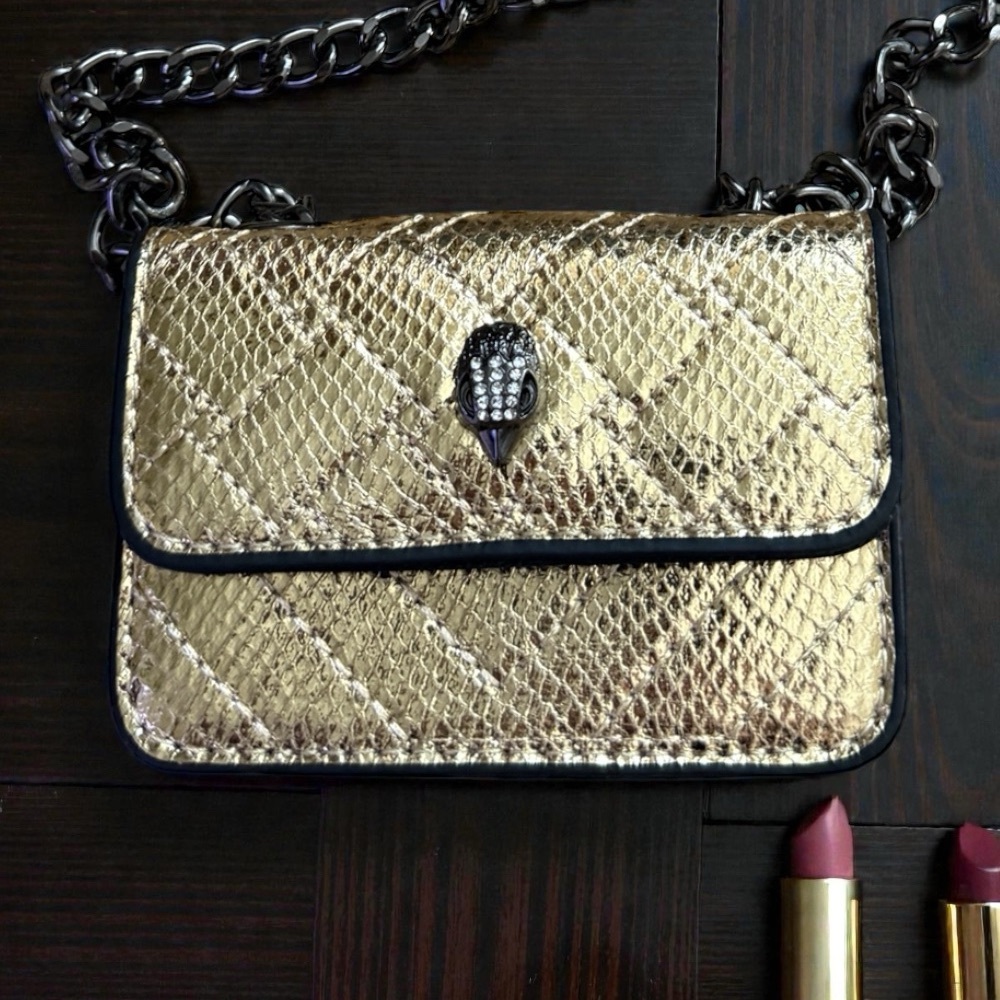 Kurt Geiger Micro Mini Crossbody Light Gold Bag